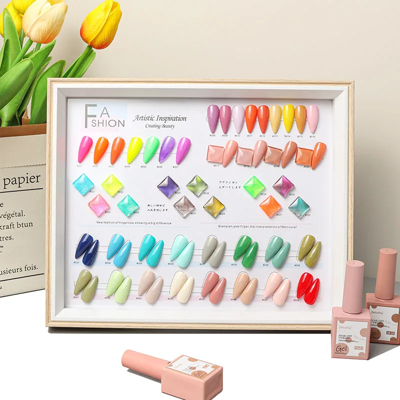 Nail Art Color Gel Newby 50 Colors Soak Off UV LED Gel Nail Art DIY Polish Gel