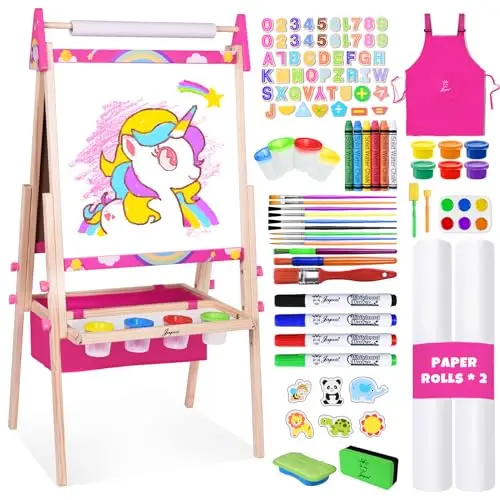 Hot sale dry erase children easel magic kids painting writing magnetic white board stand drawing Toys