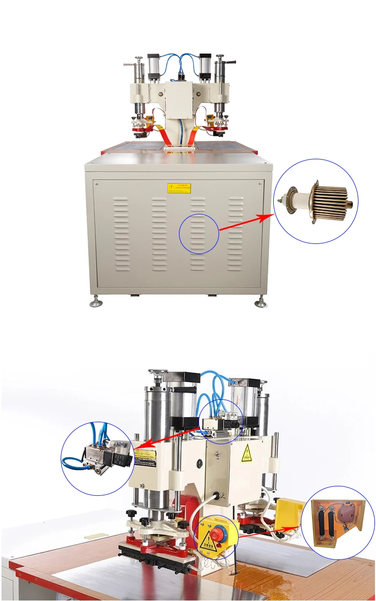 Double Dead Pneumatic 5Kw/8Kw/10Kw Leather/Pvc Bag High Frequency Welding Embossing Machine