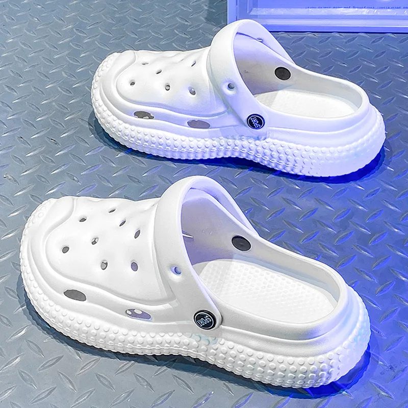 Unisex Summer Beach Sandals Quick-Drying Feature New Fashion Outwear Anti-Slip Thick Sole Casual Personalized Slippers Spring