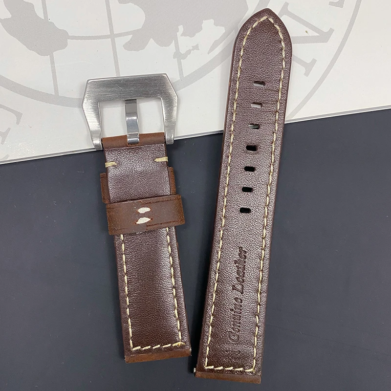 Vintage Style Color Change Oil Leather Watch Strap Custom logo Watch Band