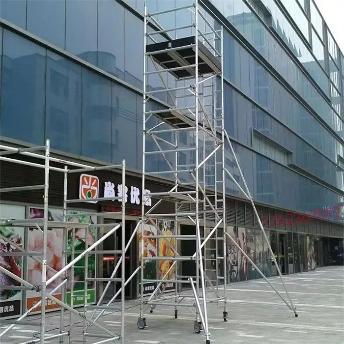 Easy Adjustable Mobile H Frame Scaffold Hot Dipped Galvanized Ringlock Scaffolding frame step ladder