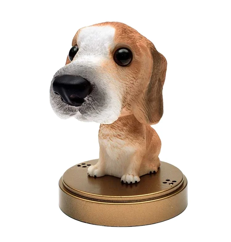 Car Dashboard Shaking Dog Adornments Car Bobbleheads Shake Head Toy Resin Dog Bobble Head For Car Vehicle Decoration Home