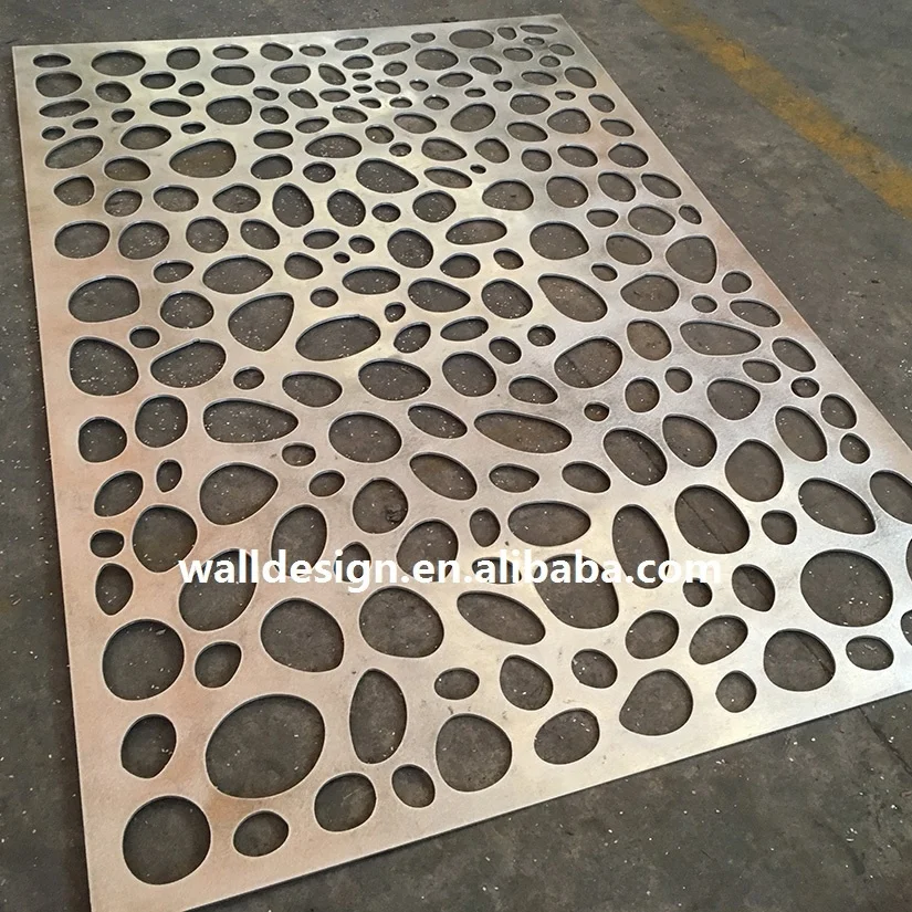 customized laser cut aluminum mesh metal decorative privacy garden perforated fence