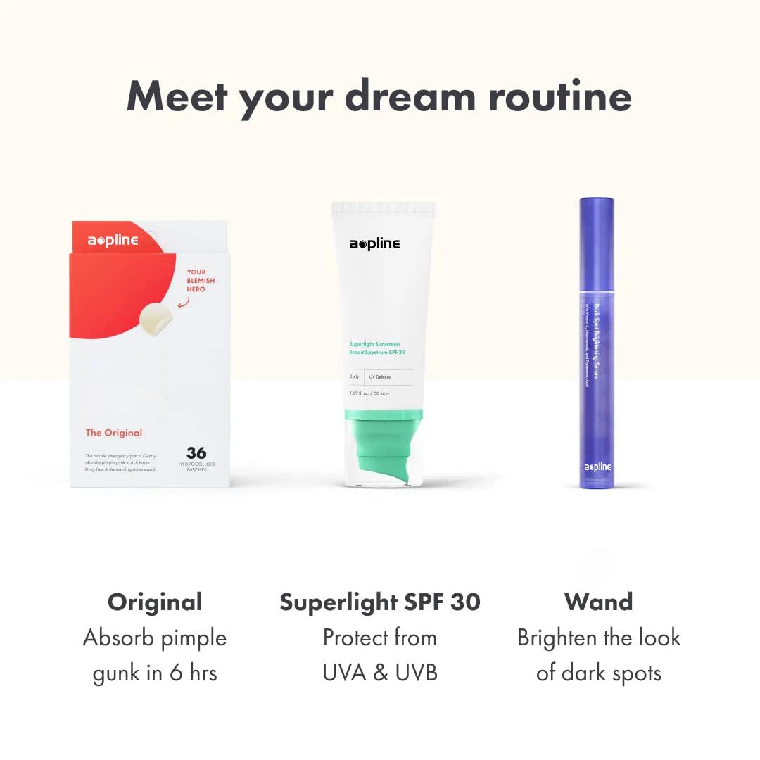 Green tint superlight mineral sunscreen SPF 30 for blemish acne prone skin