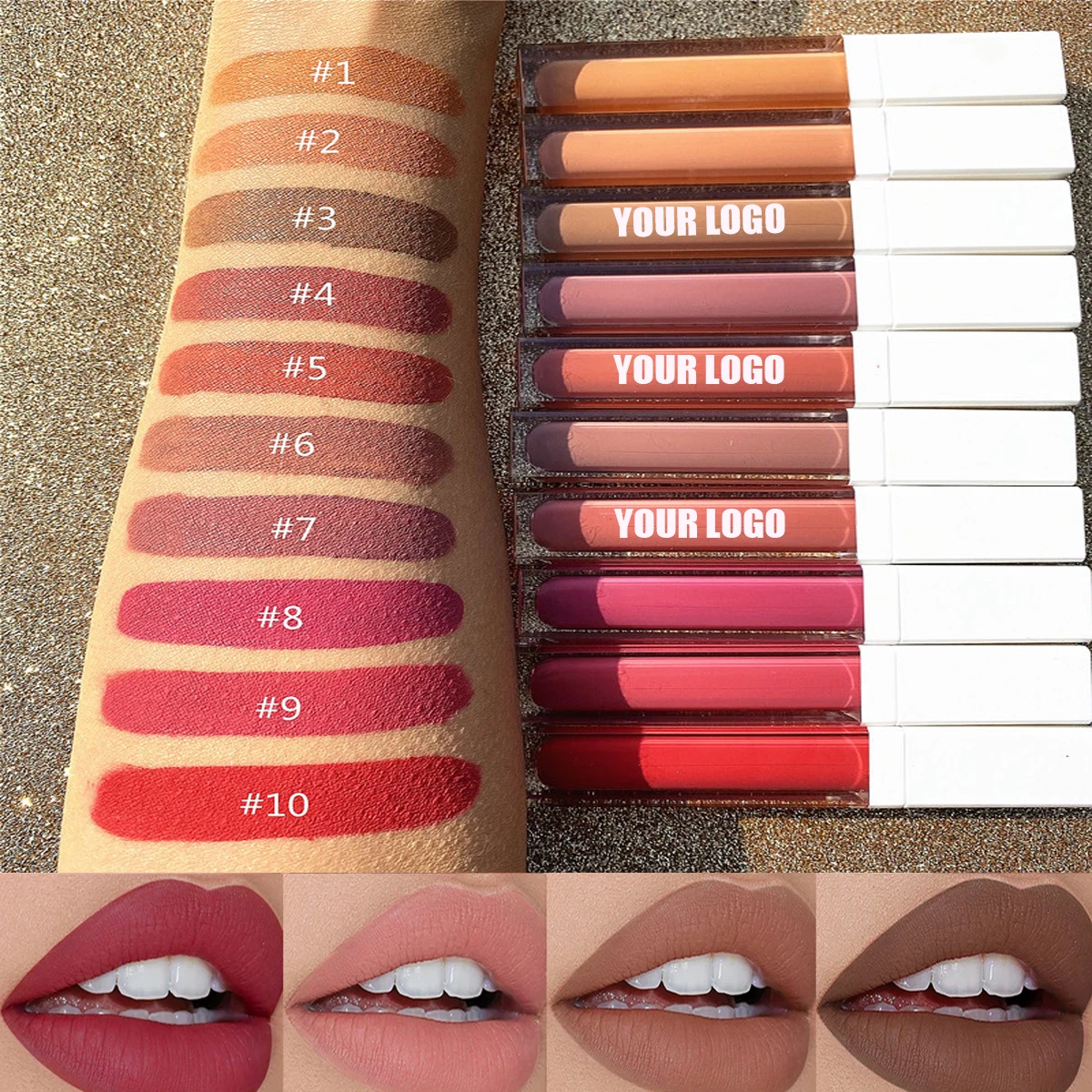 2025 New Hot Selling 30 Colors Free Shimmer Liquid Lip Gloss Private Label Custom Logo Shiny Glitter Clear Lipgloss