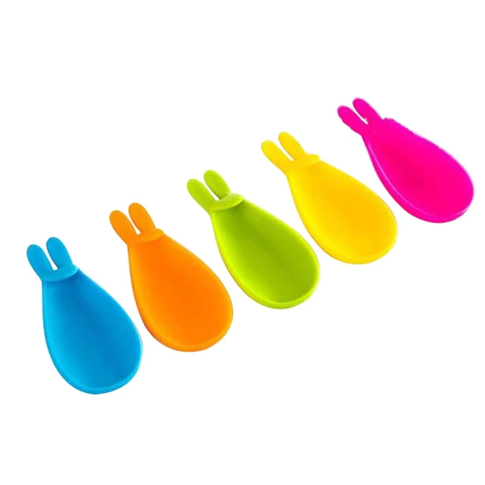 Multifunctional Funny Silicone Spoon Rest / Rabbit Shape Silicone Teabag Holder/Cute Mini Silicone Tea Bag Holder