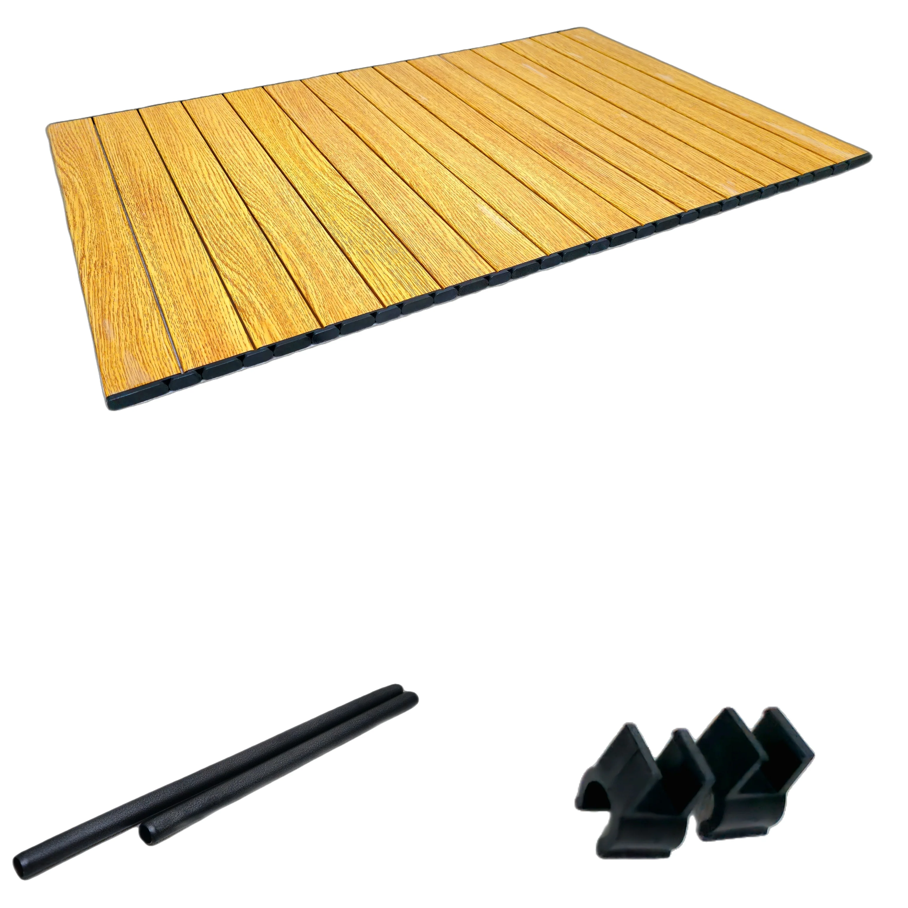 Portable Picnic Foldable Wood Color Outdoor Egg Roll Table Mini Folding Camping Table