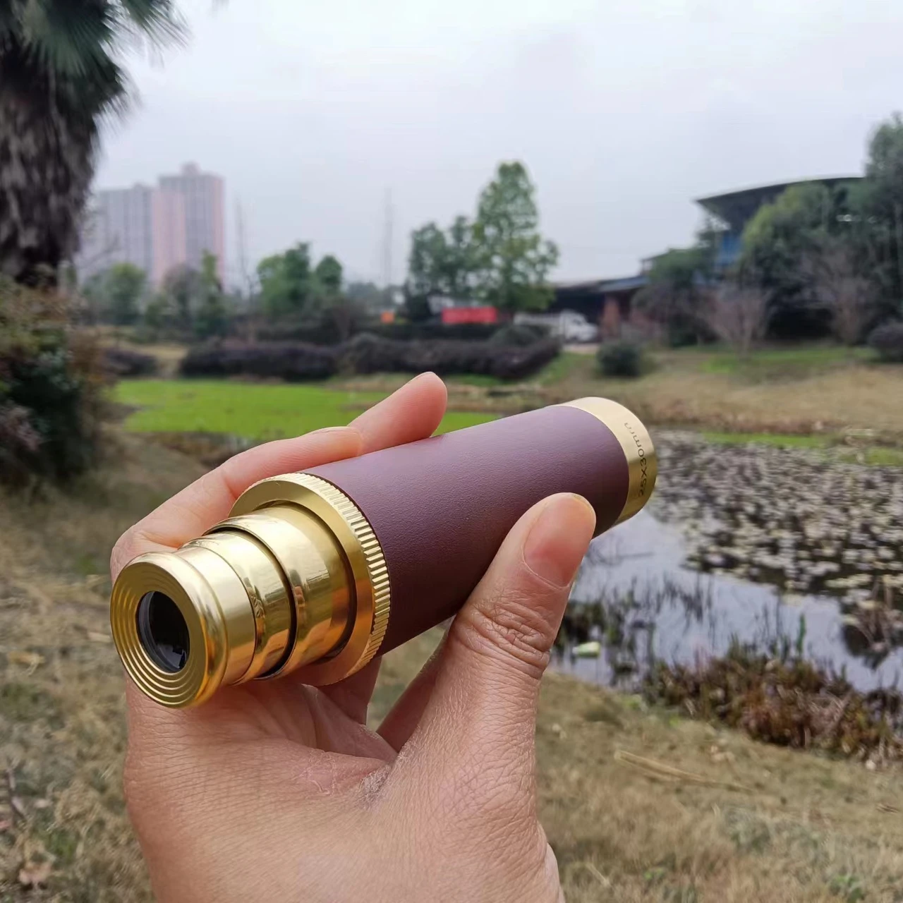Brass Body BAK4 Prism 25x30mm Pirate Monocular