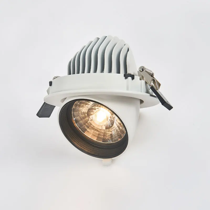 Масштабируемый потолочный светильник серии 10 Вт 20 Вт 30 Вт, светодиодный Регулируемый потолочный светильник, светодиодный Наклонный Точечный светильник, Встраиваемый светодиодный потолочный светильник
