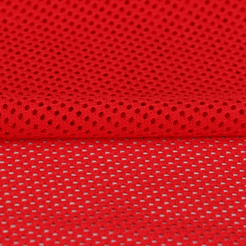 
red mesh fabric for clothing bags sports 