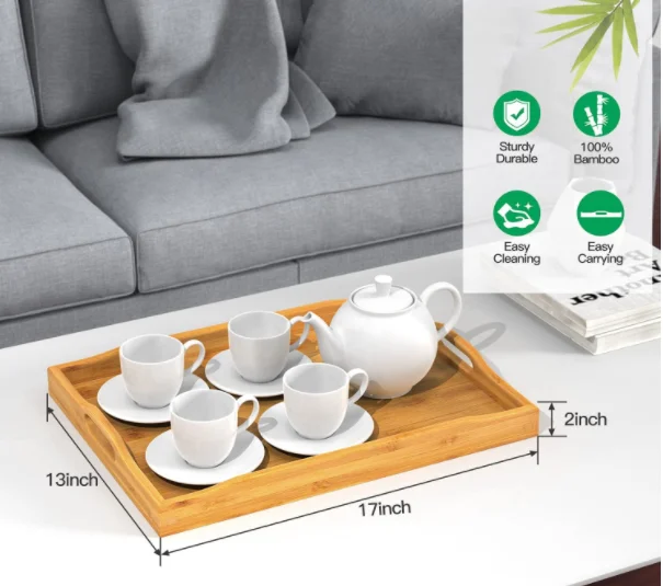 breakfast tray bamboo tray wooden tray