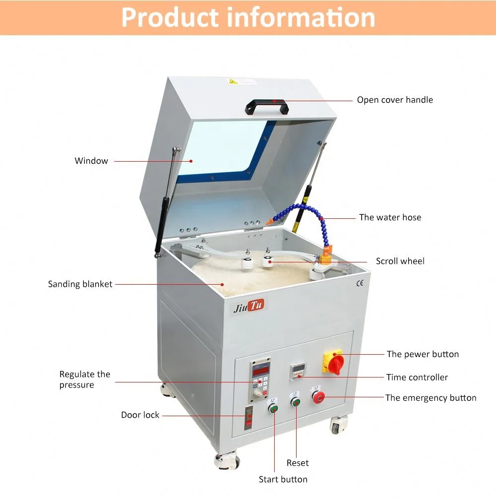 Daul Polishing Head Mobile Phone Glass Polishing Machine LCD Display Scratches Grinding Machine