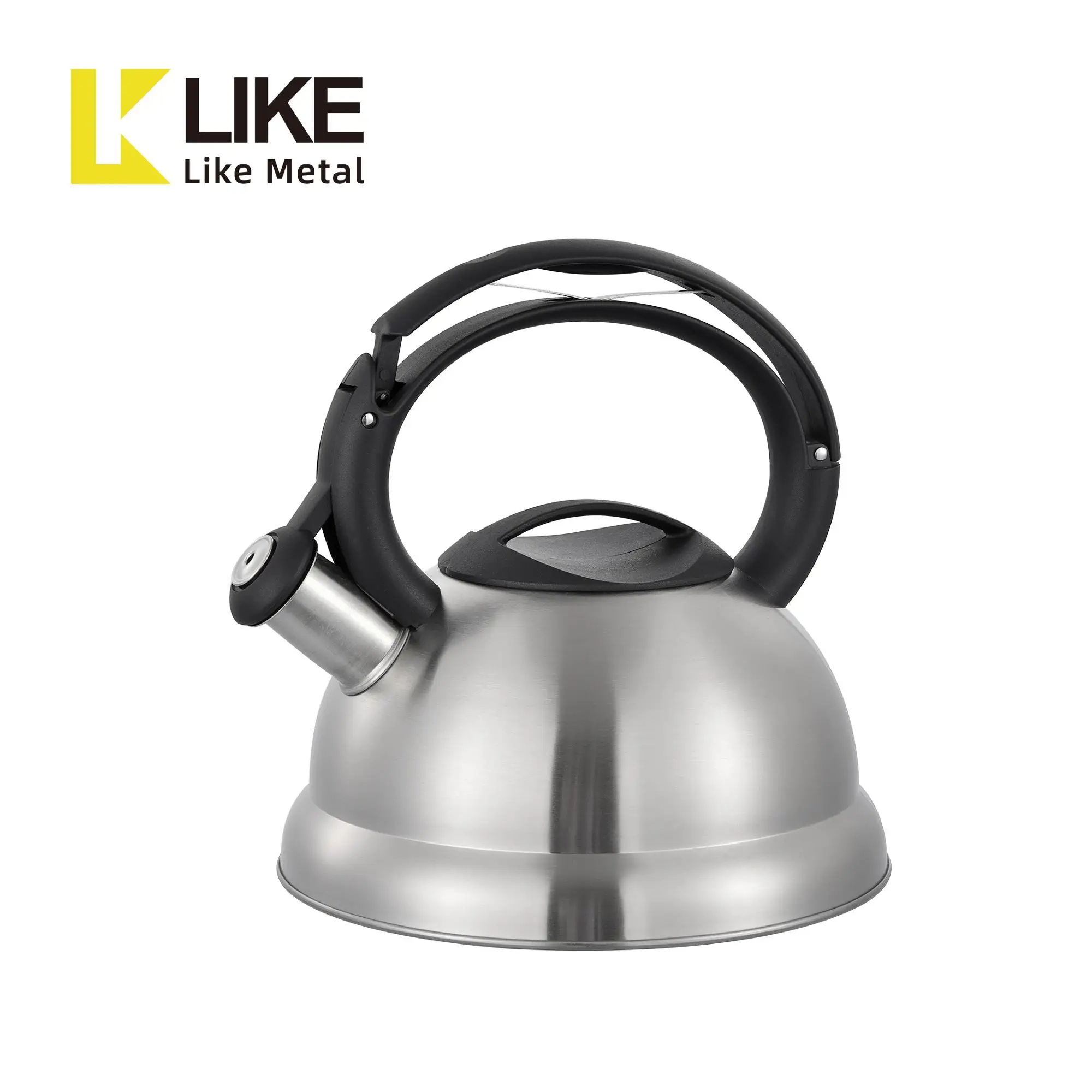 
hot sale nylon handle stainless steel tea kettle with whistle 
