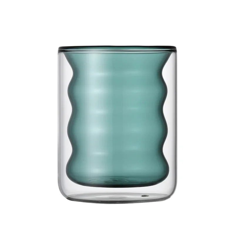 Fashion design Creative Glass Cup Small Double Wall Glass Mug