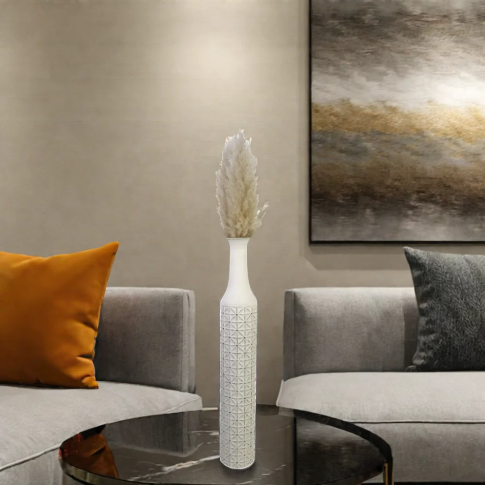 Lander Non-fragile large tall modern home decoration ornaments art floor metal gold vase for hotel