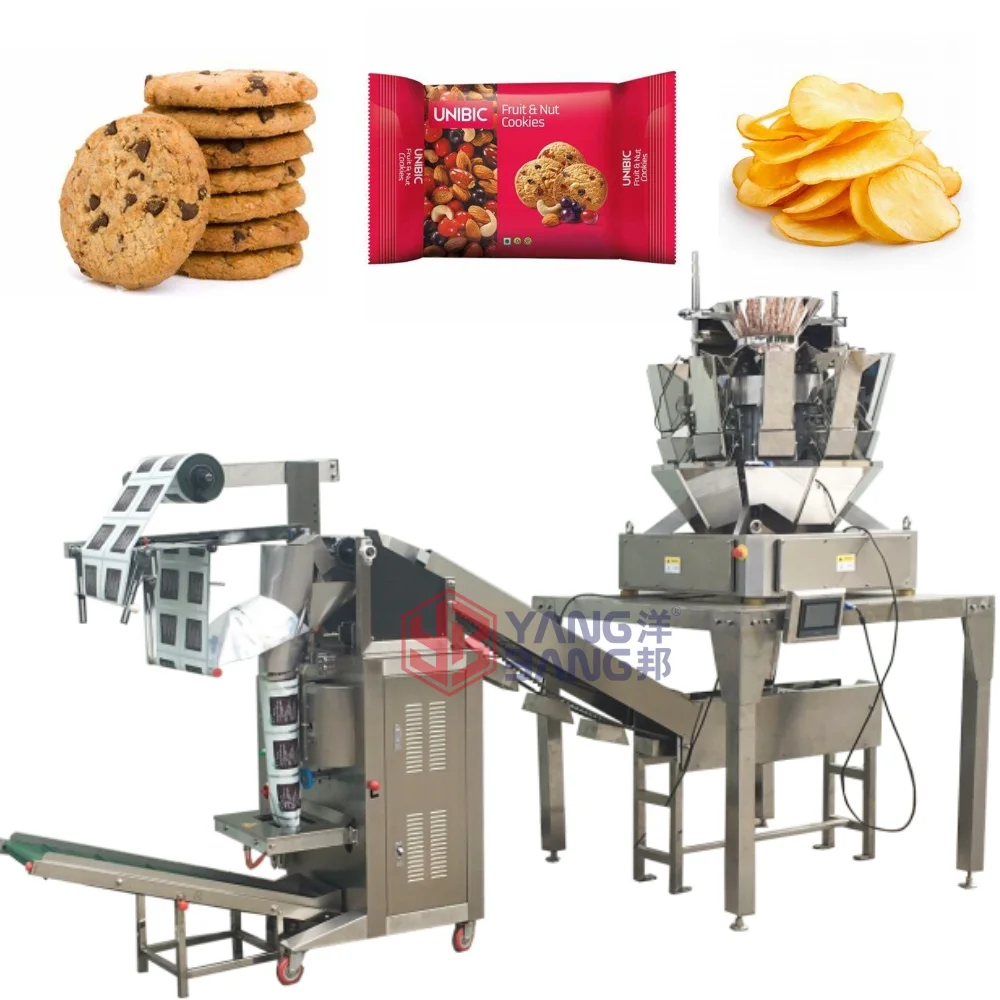 YB-300LD Chain Bucket Manual Metering Packaging Machine Packaging Machine For Cookies And Potato Chips