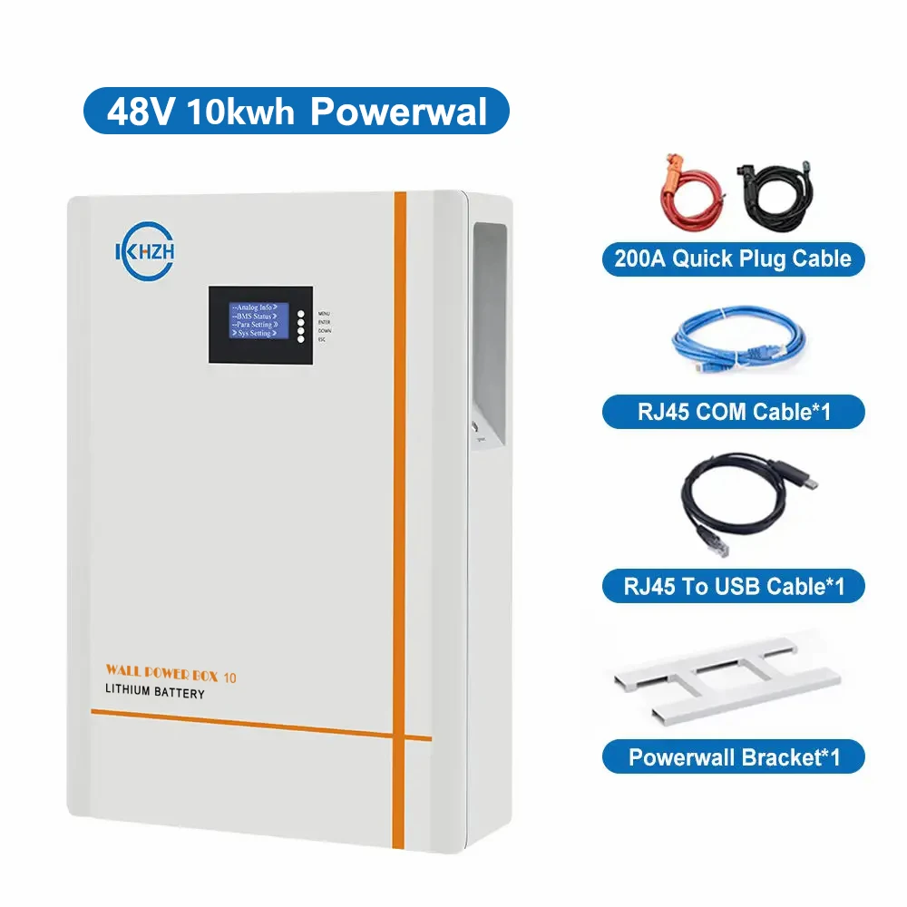 Настенные батареи 51 2 В 200AH 10kwh LiFePO4 настенный литий-ионный аккумулятор 5 лет гарантии