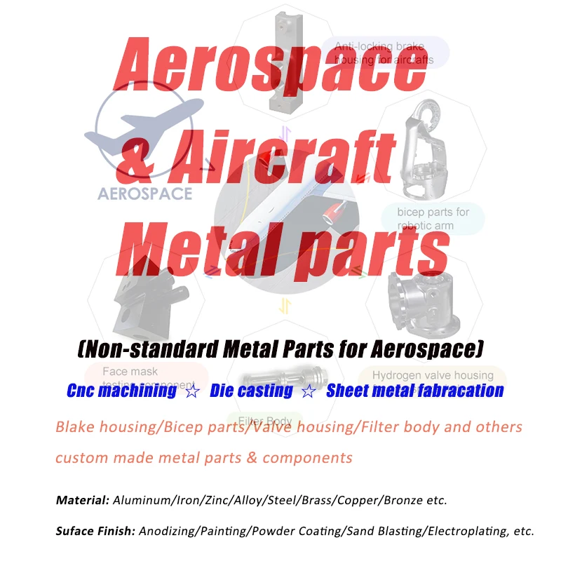High Precision Custom Metal Component Spare Parts For Aerospace Aircraft Airplane Industry