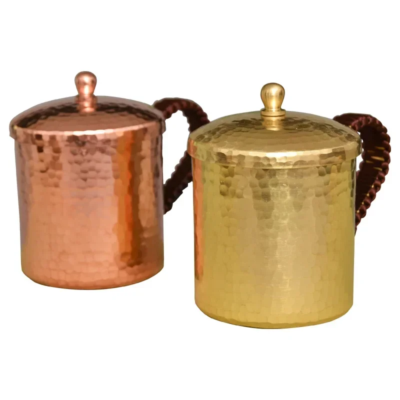 Premium Quality Moscow Mule Mug Hammered Cups Heavy Yellow Copper Rose Gold 100% Handcrafted Pure Solid Brass Mugs