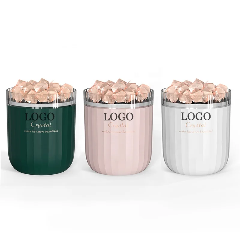 
400ML Crystal salt stone aroma H2O air humidifier with LED night light rechargeable aromatherapy essential oil diffuser 