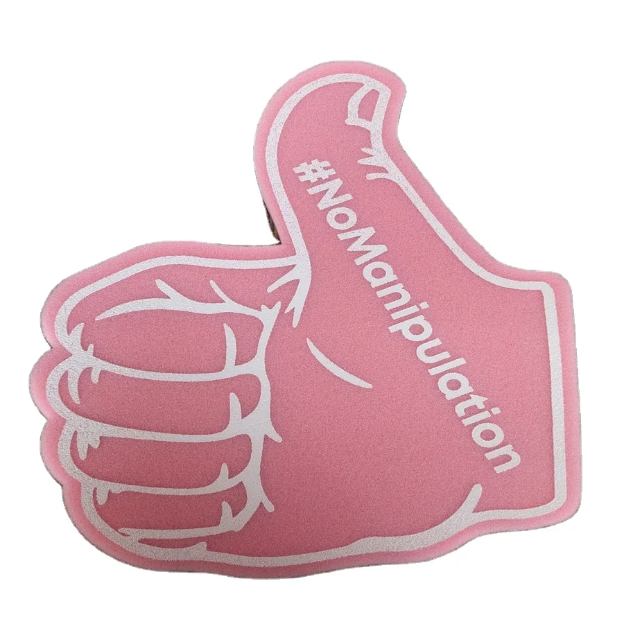 OEM Customized Logo Printing Hand Fingers foam finger Eva Foam Cheering Hand