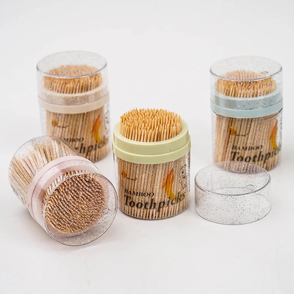 Factory quality double point disposable bamboo toothpick fruit cake decorated tooth pick