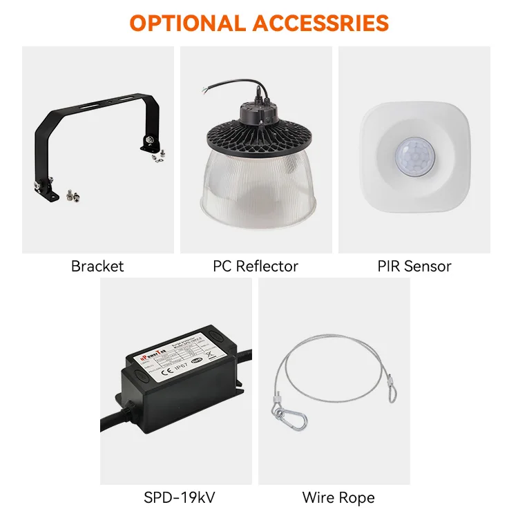 Langy official 150W UFO canopy light IP65 waterproof 130LM/W 120v high bay light for warehouse