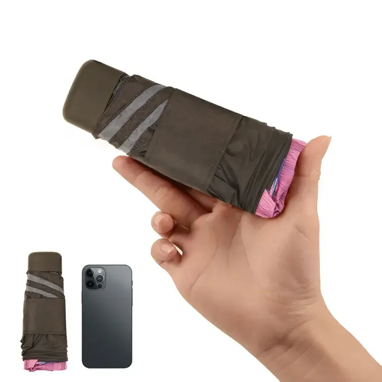 High Quality Low Price 19 inch Promotion 5 Fold Ultralight Mini Pocket Umbrella UV Protection Umbrella