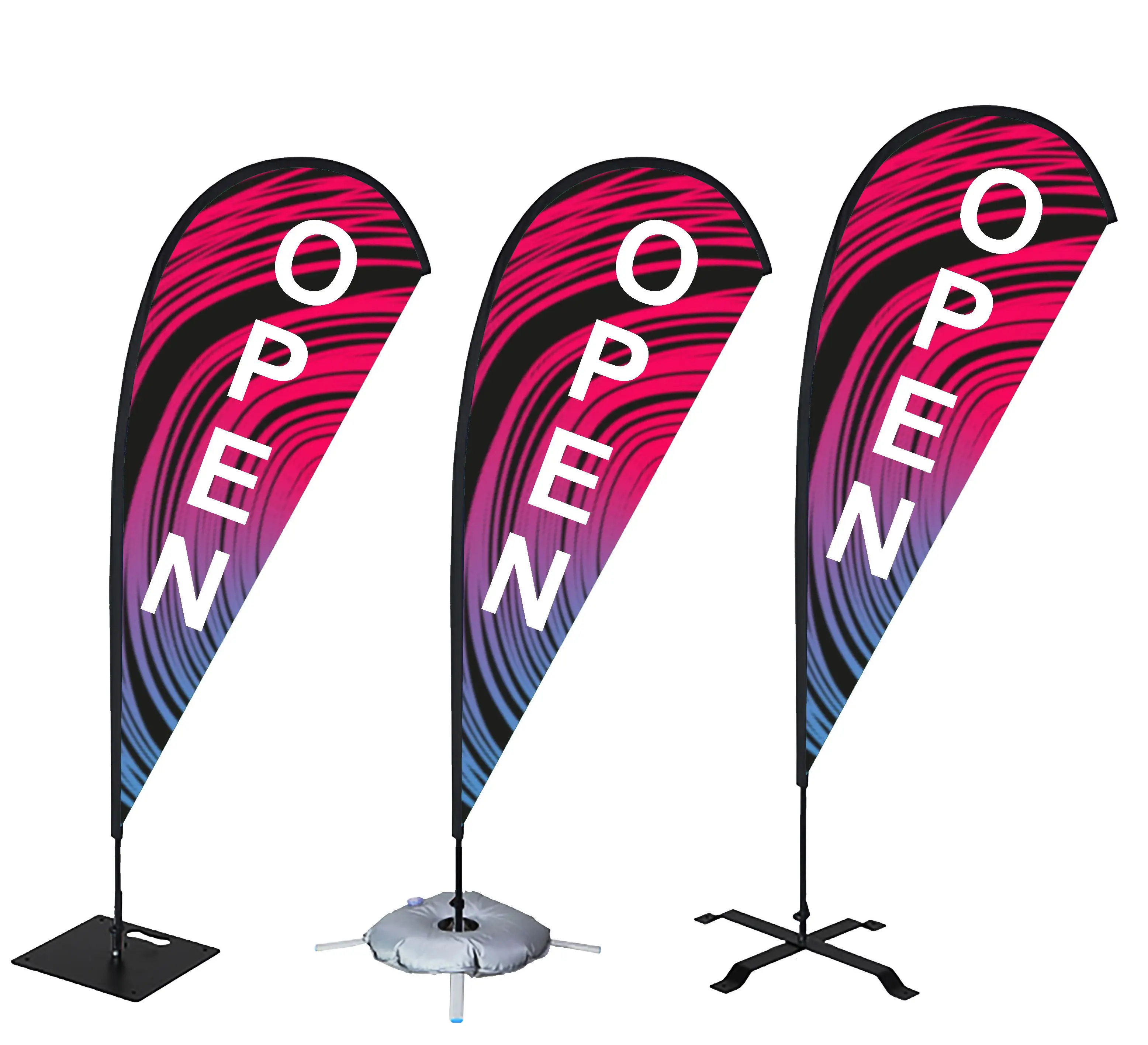 wholesale advertising banners and flags/double sided campaigns promote flag with custom logo printing