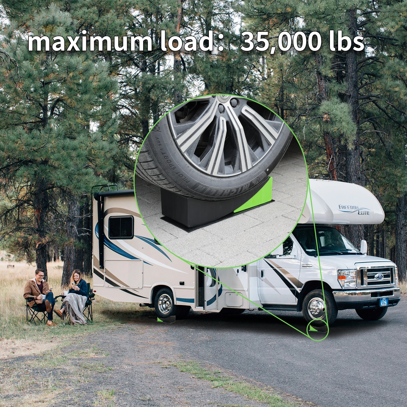 S202 RV Accessories 2-Pack Camper Leveler System Must Have Camping Travel Easy Storage Jack Stabilizer