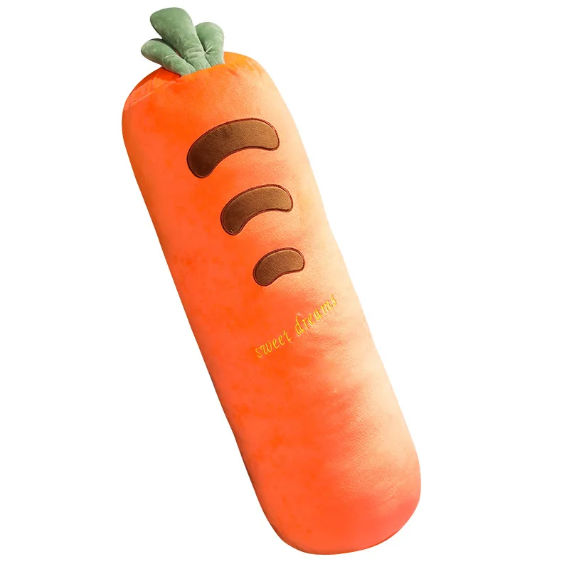 Плюшевая игрушка для девочек, съемная и моющаяся Подушка с длинными полосками в виде фруктов, клубники, ананаса, моркови, кактуса