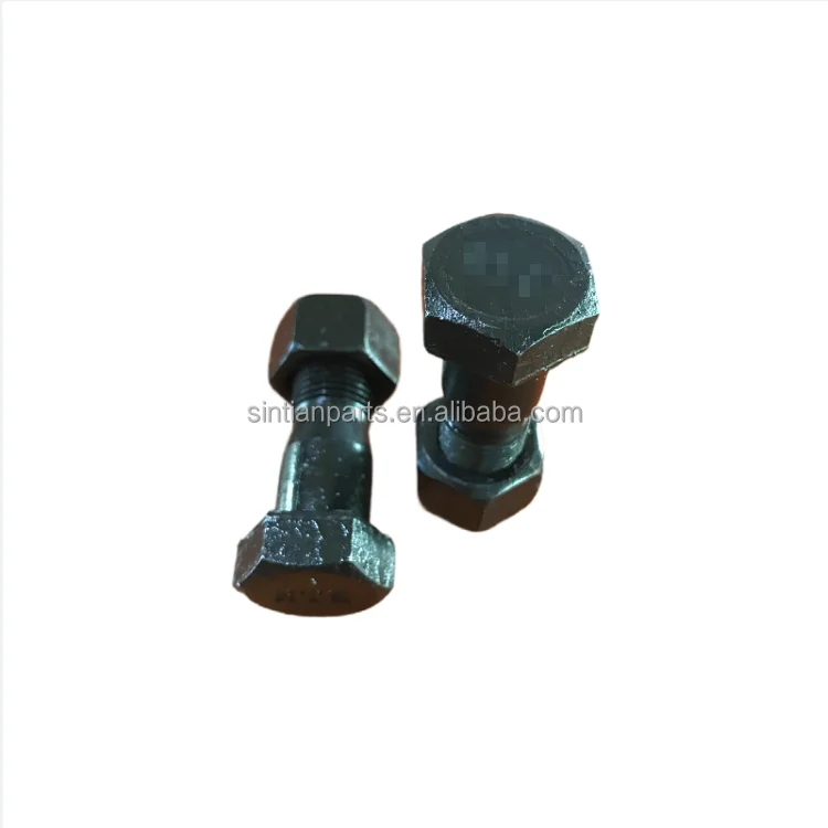 40Cr Material 12.9 Grade Excavator and Crawler Bulldozer sprocket segment bolt and nut 6V0937+7H3607 for D5 D6H
