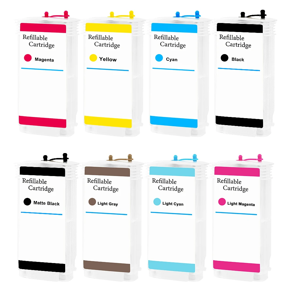 For hp 70 72 82 130ML Refillable ink cartridge For HP DesignJet T610 790 795 1100 1120 1200 2300 z3100 510 printer