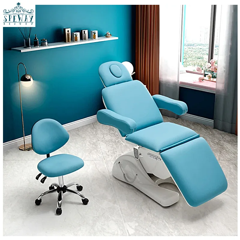 Luxury Electric Facial Beauty Bed Medical Spa Massage Treatment Bed Shampoo Bed for Salon Use