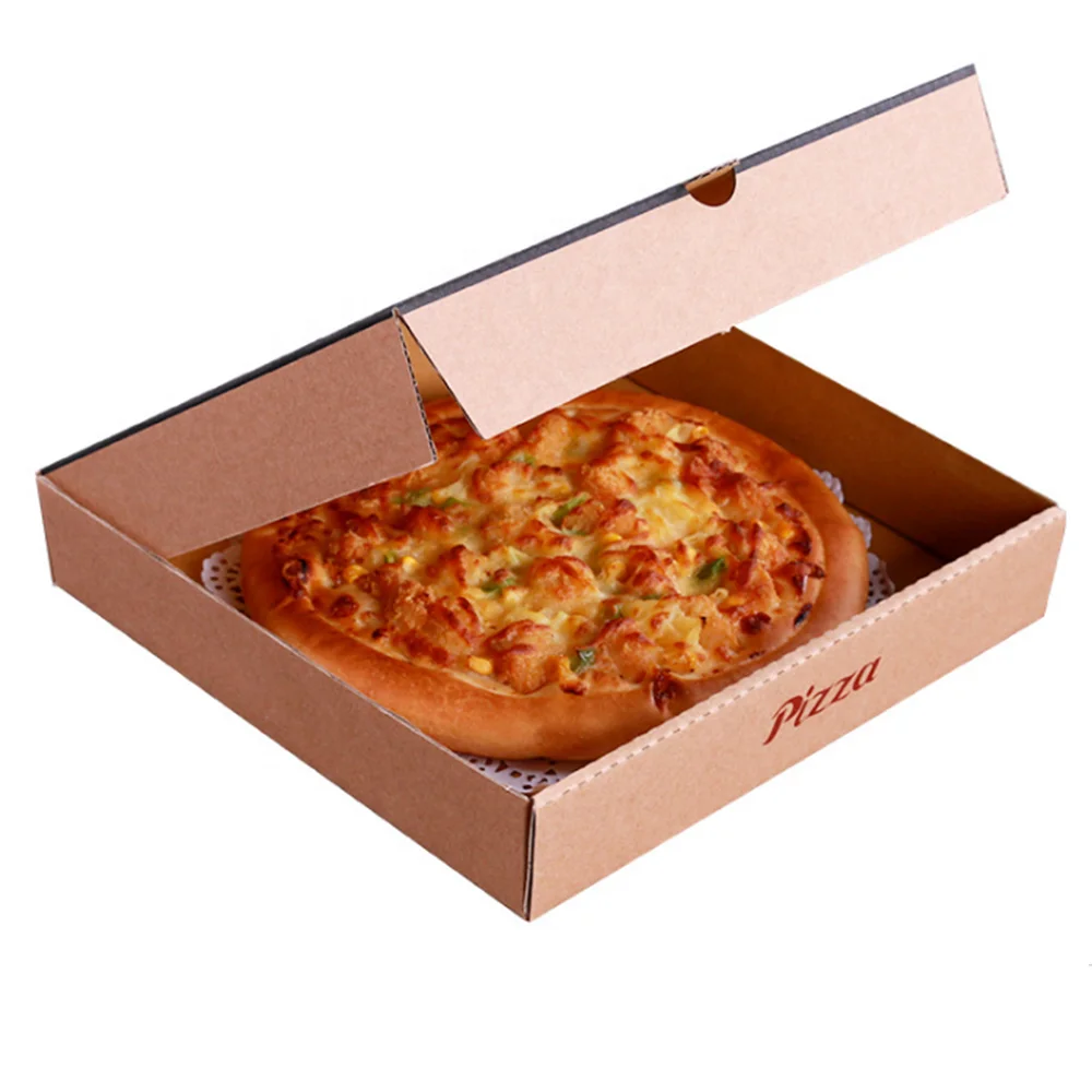 Customized 11inch pizza box sticker styrofoam with logo