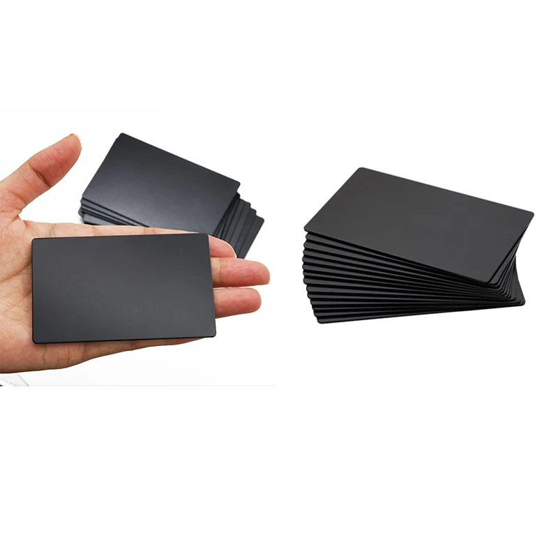 Пользовательские лазерная гравировка из нержавеющей стали металлические кредитные карты пустой стандартный размер 0 2 мм 8 алюминиевая визитная карточка оптом