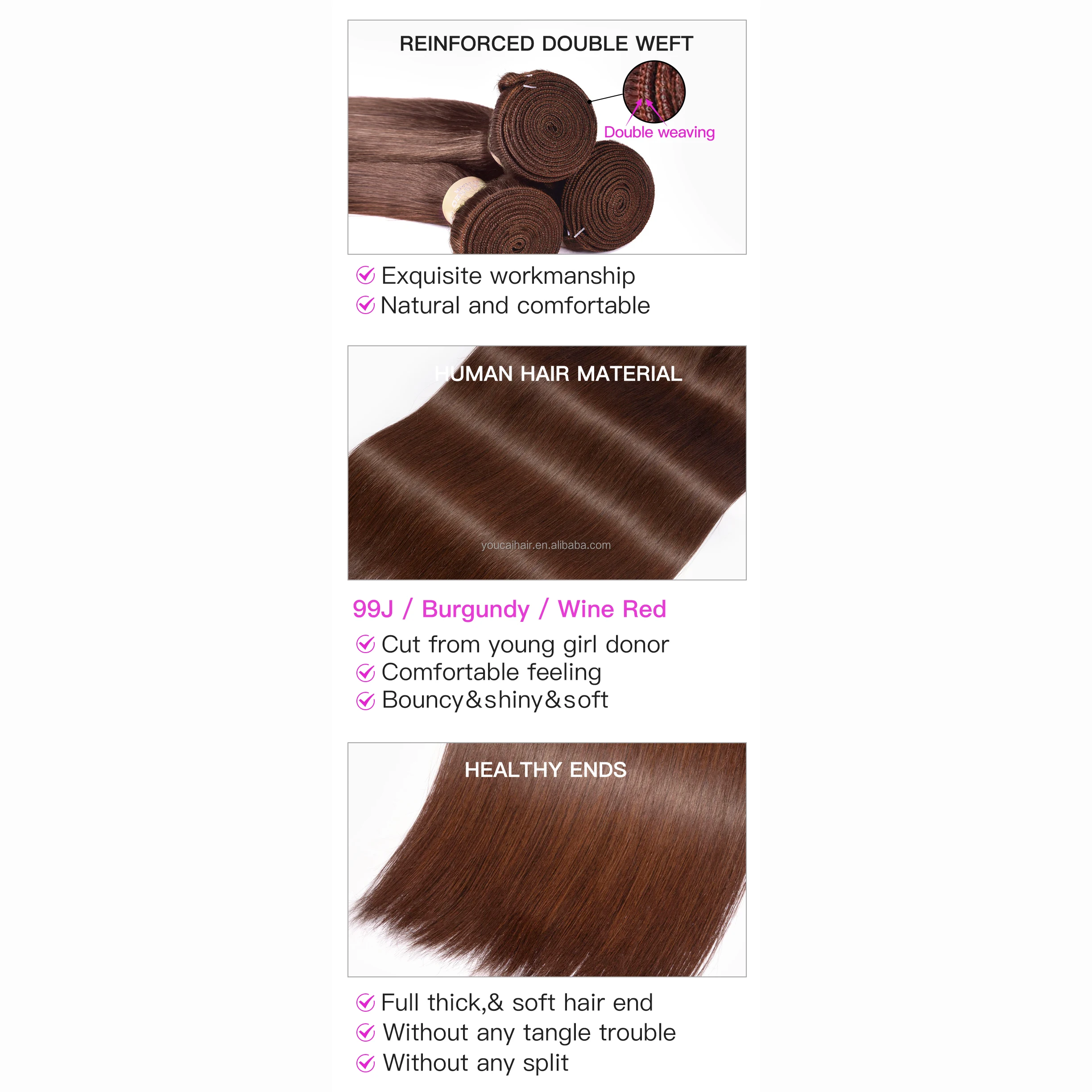 Skin Weft Extensions New Design Super Thin Hand Tied Weft Hair Extension