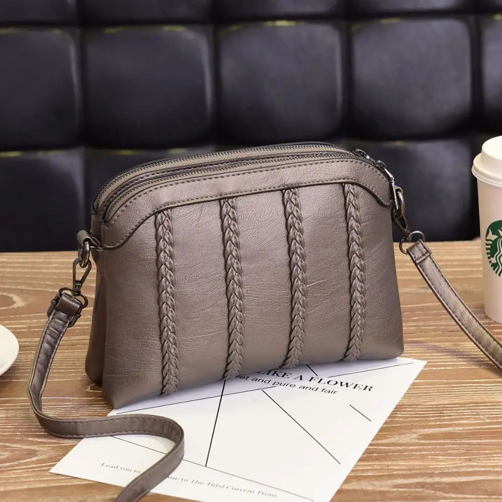 Promotional Cheap Ladi Omuz Cantasi Soft Black Bags Women Shoulder Bags Women Leather