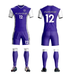 Sublimation Soccer Wear Custom Thai Quality Soccer Jersey Breathable Soccer Tracksuit Set Print Number Football Uniforms