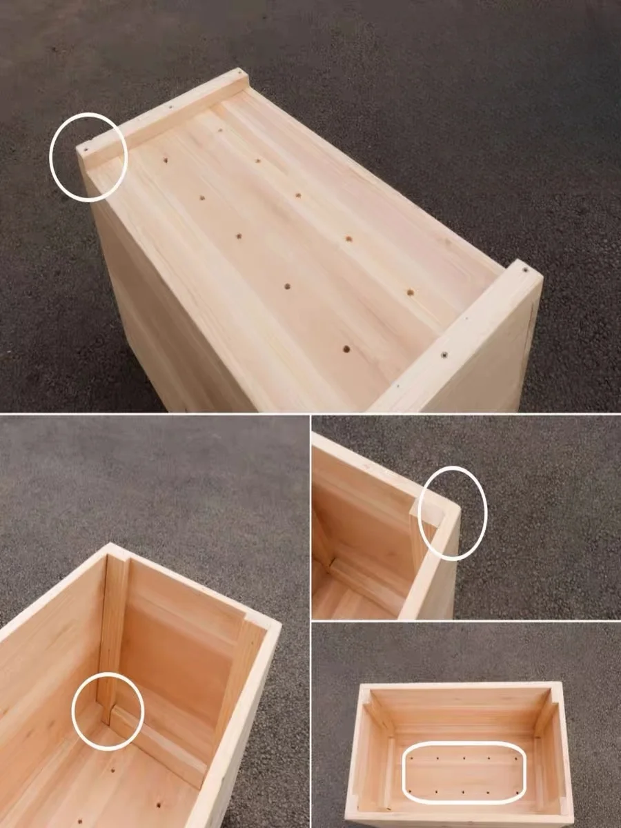 Garden Supplies Wood Planter Box for Vegetables  Flowers Elevated Wood Raised  planter boxes for  Environmental Protection LED