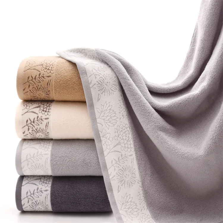 70*140cm Wholesale China soft textile custom jacquard 100% cotton bath towel beach towel