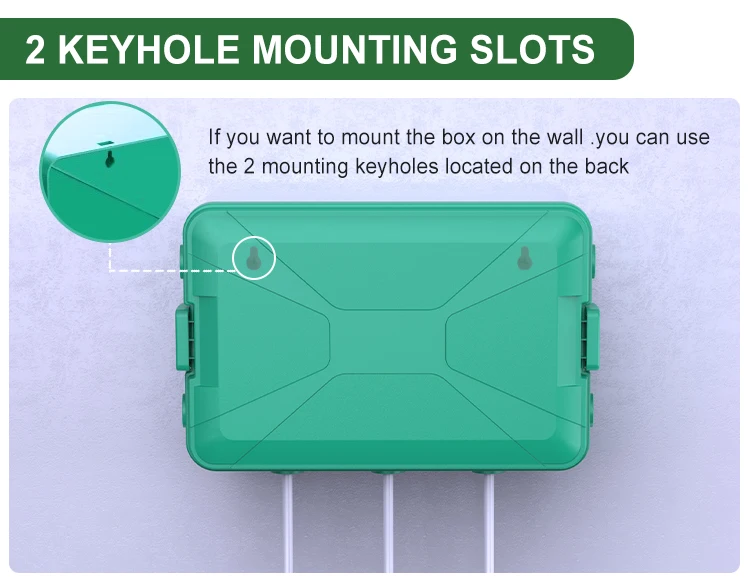 Factory Prices PP Plastic 330*215*132mm Electrical Junction Box Outdoor Extension Cord Connection Box for Holiday Light