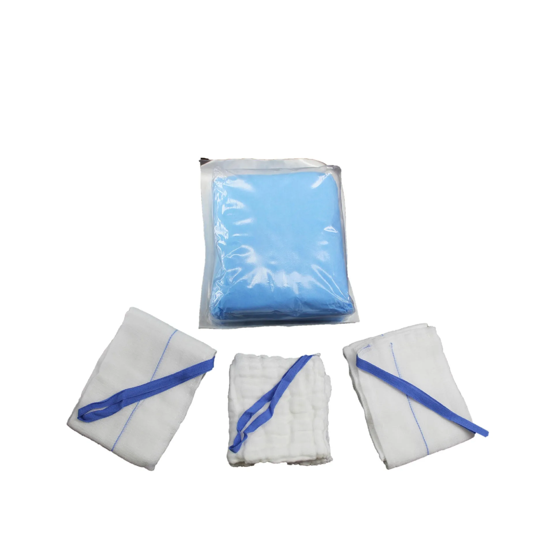 high quality 100% cotton soft sterile medical disposable abdominal lap pad sponge 45*45 cm lap sponge folding