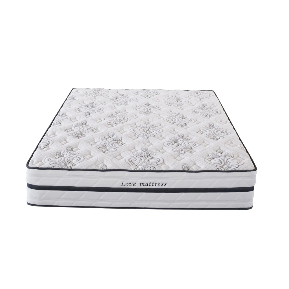 Euro Queen King Size Compress Pocket Spring Gel Memory Foam cooling Bed Mattress  OEM Knit Plush Wool Fabric latex mattresses