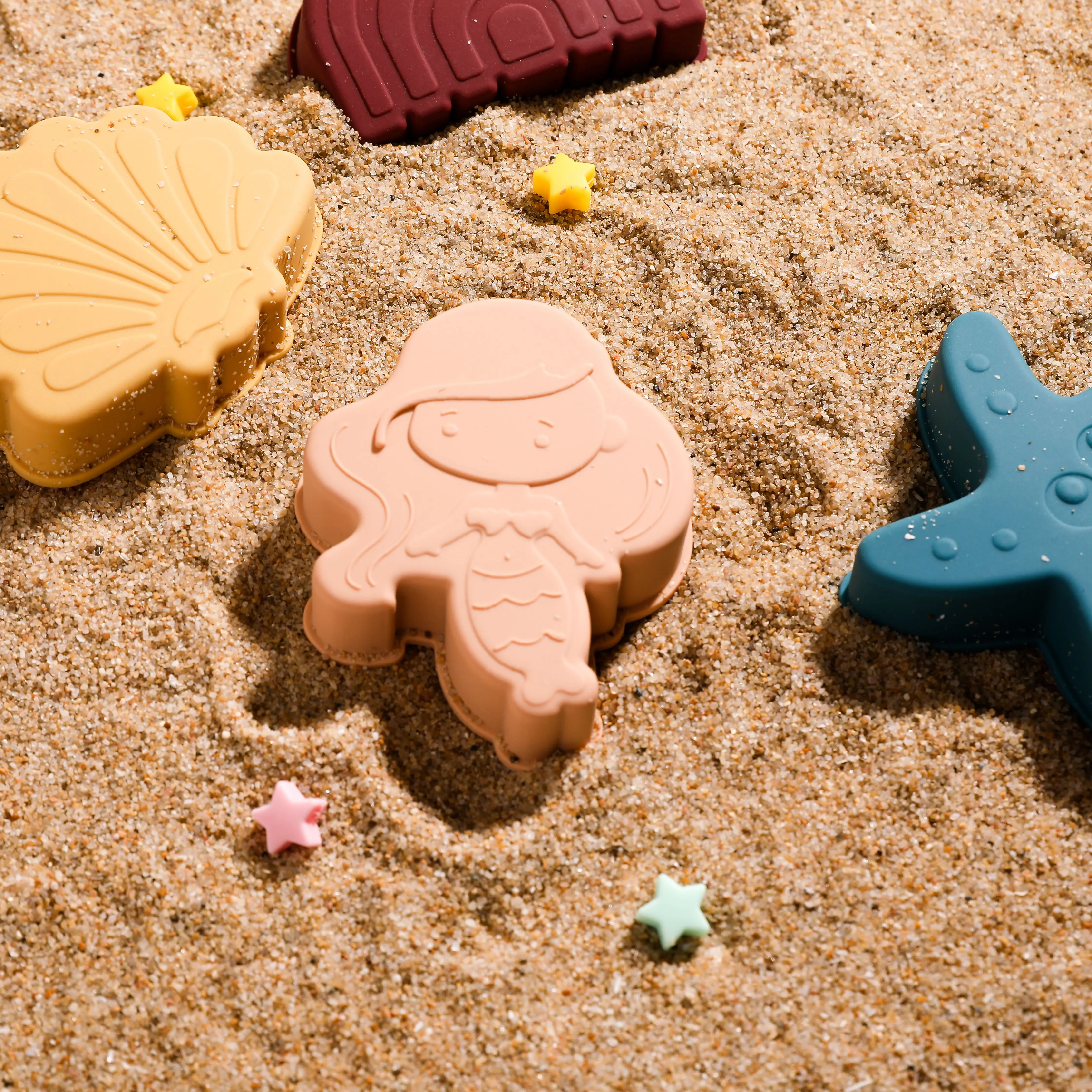 New Style Silicone Marine Four-piece Set Children Toys Silicone Toys For Kids Funny Sand Game