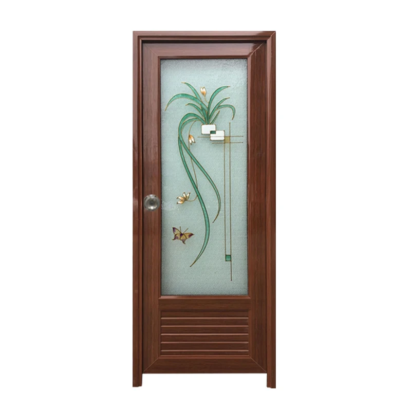 Factory Quality Morden Security Interior UPVC Door Panel For Bathroom/Living Room/Kitchen
