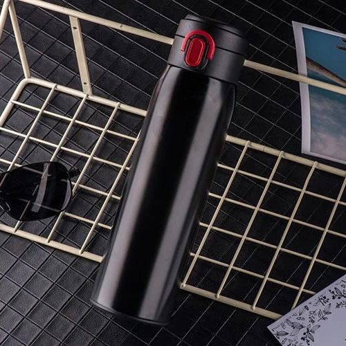 Vacuum Mug With Bounce Cover 304 Stainless Steel Straight Insulation Cup