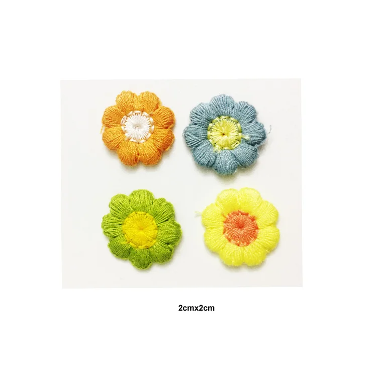 High quality cotton mini 2cm cute sun flower embroidery patch