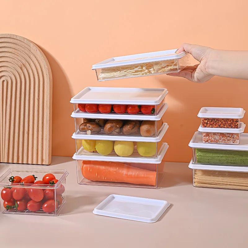 Multi Size Transparent Plastic Leakproof Food Meal Prep Storage Containers For Fridge With Lids Freezer Containers